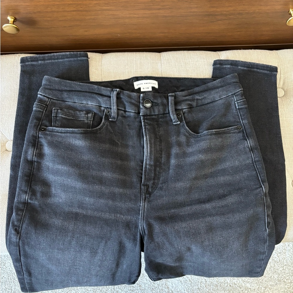 Good American Faded Black Wash Skinny Jean
